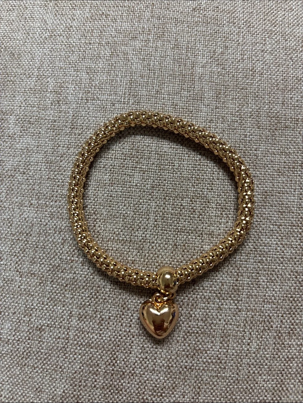 Gold & Rose Gold Heart Charm Stretch Bracelets - Women Jewelry